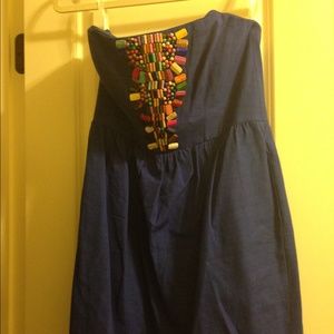 Shoshanna beaded bodice strapless dress